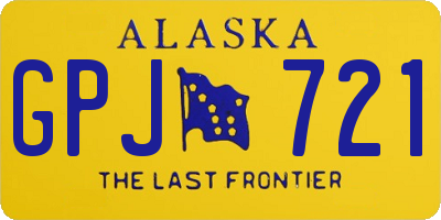 AK license plate GPJ721