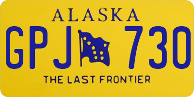 AK license plate GPJ730
