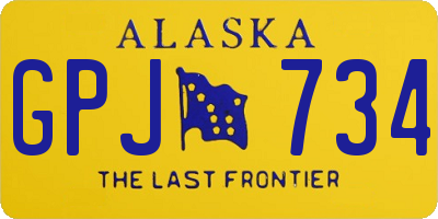 AK license plate GPJ734