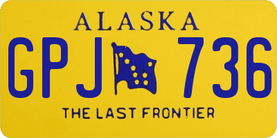 AK license plate GPJ736