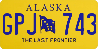 AK license plate GPJ743