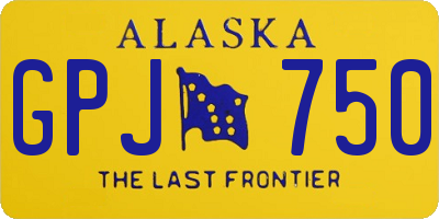 AK license plate GPJ750