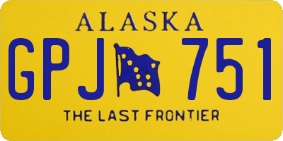 AK license plate GPJ751