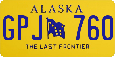 AK license plate GPJ760