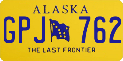 AK license plate GPJ762
