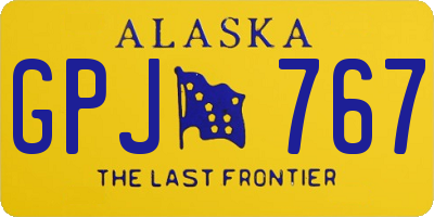 AK license plate GPJ767