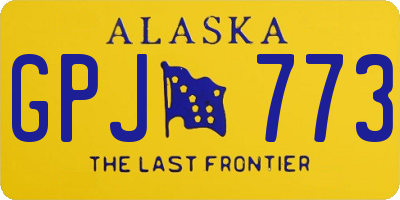 AK license plate GPJ773