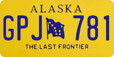 AK license plate GPJ781