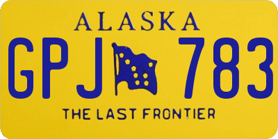 AK license plate GPJ783
