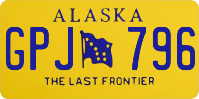 AK license plate GPJ796
