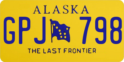 AK license plate GPJ798