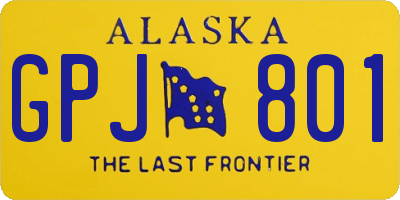 AK license plate GPJ801