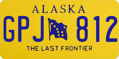 AK license plate GPJ812