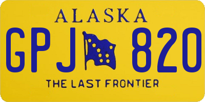 AK license plate GPJ820