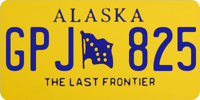 AK license plate GPJ825