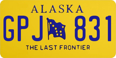 AK license plate GPJ831