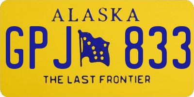 AK license plate GPJ833