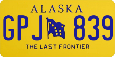 AK license plate GPJ839