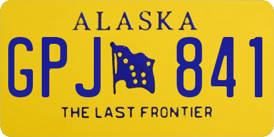 AK license plate GPJ841