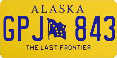 AK license plate GPJ843