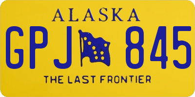 AK license plate GPJ845