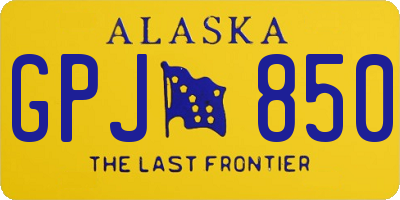 AK license plate GPJ850