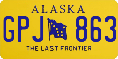 AK license plate GPJ863
