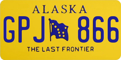 AK license plate GPJ866