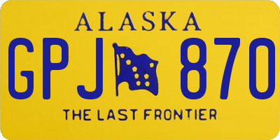 AK license plate GPJ870