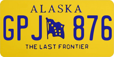 AK license plate GPJ876