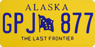 AK license plate GPJ877
