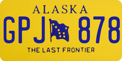 AK license plate GPJ878