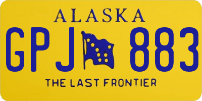 AK license plate GPJ883