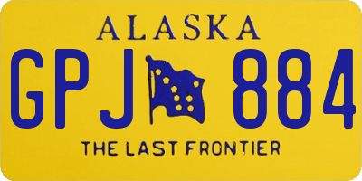 AK license plate GPJ884