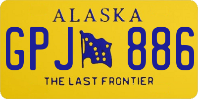 AK license plate GPJ886