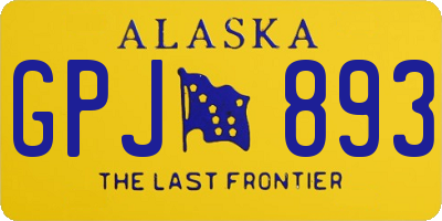 AK license plate GPJ893