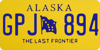 AK license plate GPJ894