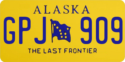 AK license plate GPJ909