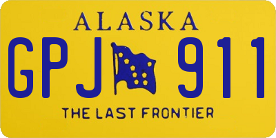 AK license plate GPJ911