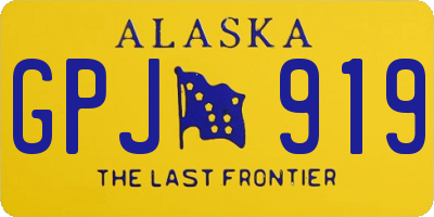 AK license plate GPJ919