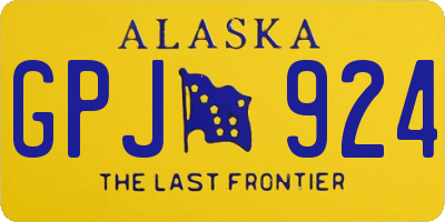AK license plate GPJ924