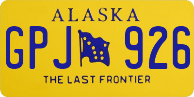 AK license plate GPJ926