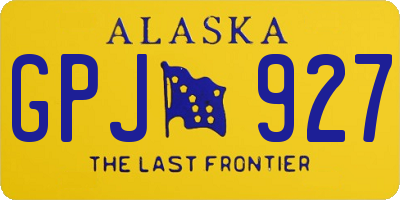 AK license plate GPJ927