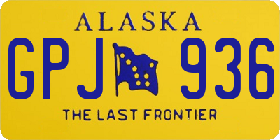 AK license plate GPJ936