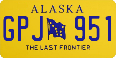 AK license plate GPJ951