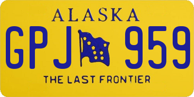 AK license plate GPJ959
