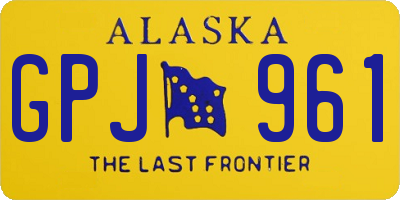 AK license plate GPJ961