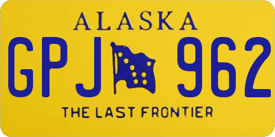 AK license plate GPJ962