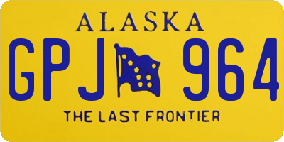 AK license plate GPJ964