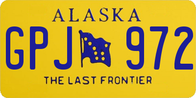 AK license plate GPJ972